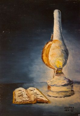 Bible pod lampou